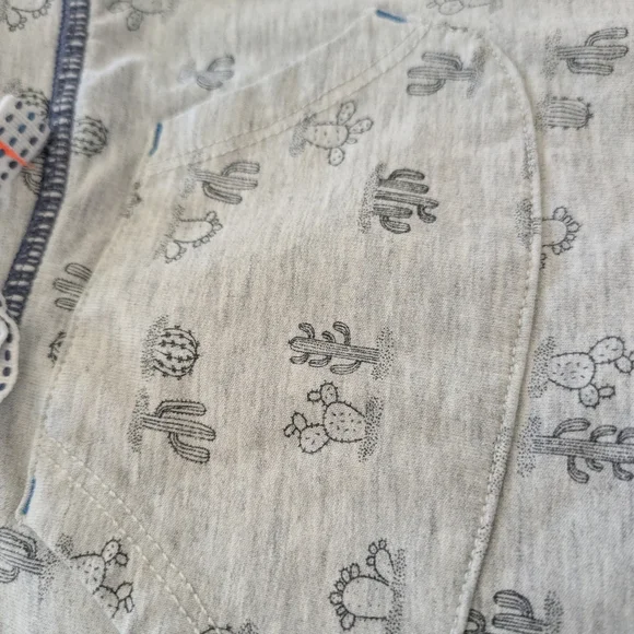 Gray Baby Panda Pants with Cactus Print - Picture 3 of 5